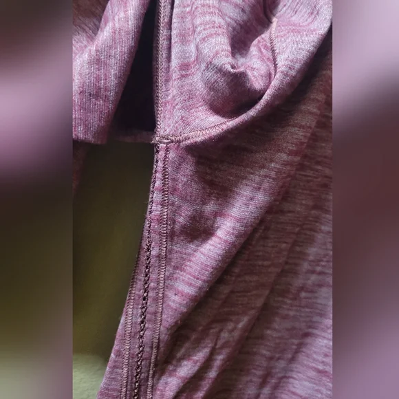 GUC Lululemon Athletica Lost in Pace Long Sleeve Heathered Deep Rouge Size 12 - Picture 11 of 14